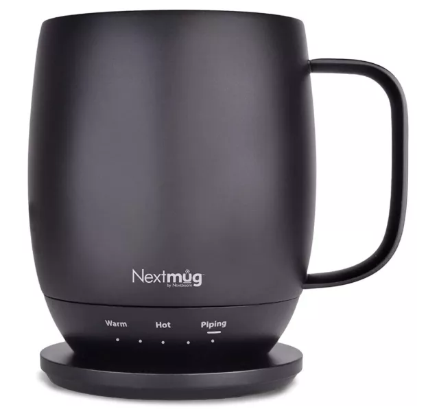 Nextmug - Temperature-Controlled, Self-Heating Coffee Mug (Black - 14 oz.)