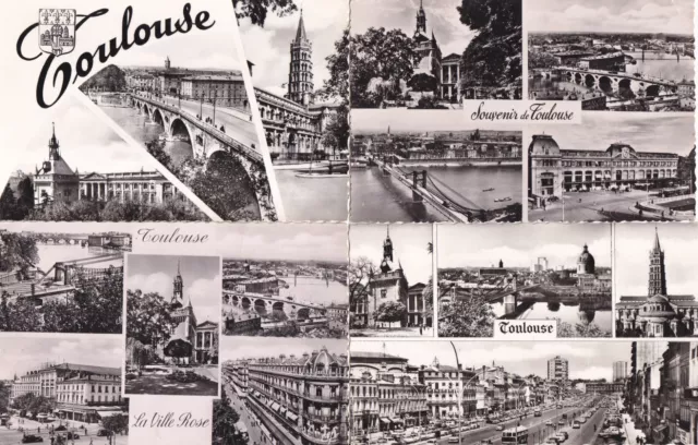 Lot de 4 cartes postales anciennes old postcard TOULOUSE HTE-GARONNE multivues 3