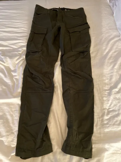G-Star Raw Men's Rovic Zip 3D Straight Tapered Fit Cargo Pants Gree 32 W x 36 L