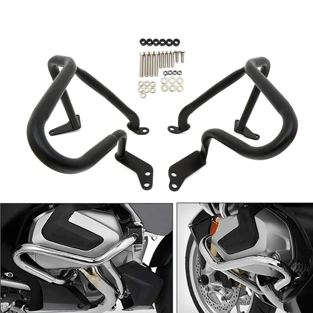 BLACK FRONT ENGINE Guards Crash Bars Protector For BMW R1250RT 2018