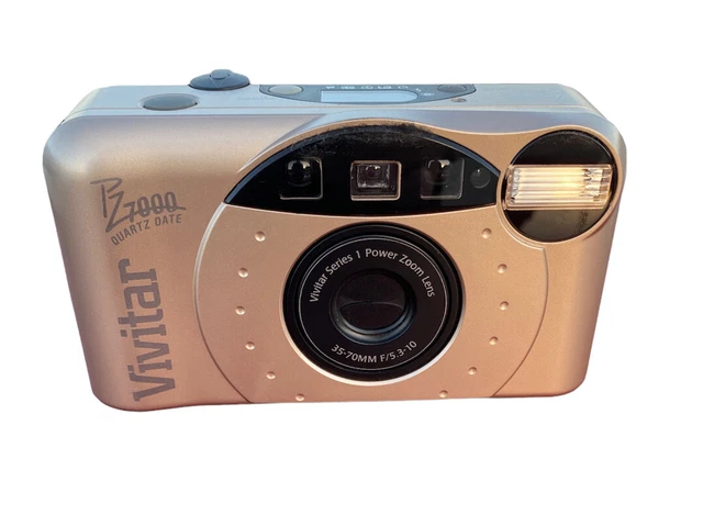 Vivitar Quartz Date PZ7000 Gold 35mm Point &Shoot Film Camera TESTED