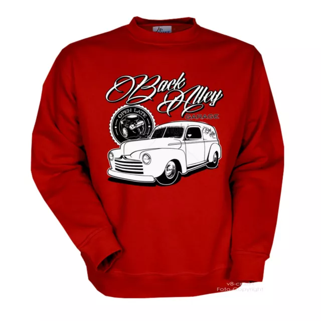 Hot Rod Sweatshirt Kustom Auto Vintage classic Oldtimer Rockabilly *1047 rot