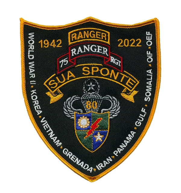 US ARMY RANGER - 80th Anniversary Patch - Sua Sponte - Airborne Ranger