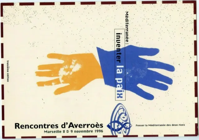 Cpsm /  Carte Postale / Inventer La Paix / Rencontres D'averroes Marseille 1996