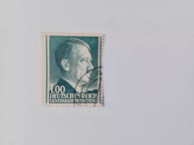 Briefmarke Deutsches Reich 1938 Adolf Hitler  Generalgouvernement gestempelt