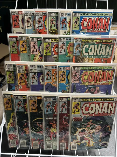 HUGE LOT of CONAN THE BARBARIAN (24 BOOKS) - ALL NEWSSTANDS