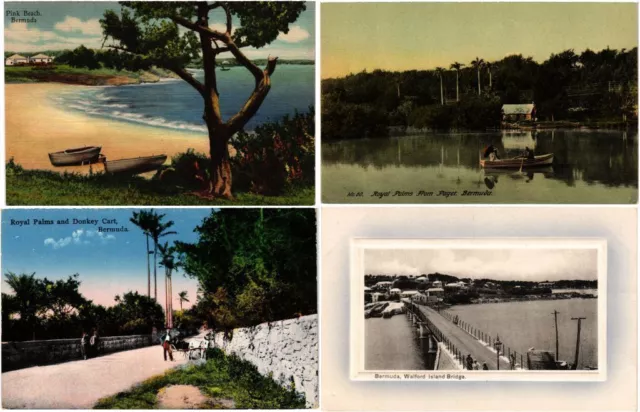 BERMUDA CARIBBEAN ISLAND 13 Vintage Postcards Mostly pre-1940 (L3531)