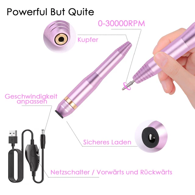 20000 giri/min fresa per unghie elettrica pedicure set manicure fresa per unghie nailart 35 W 3