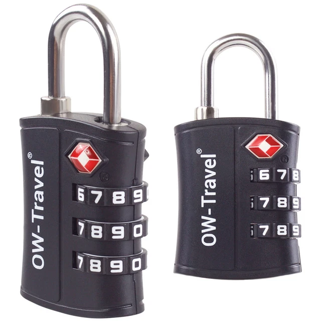 ✅TITAN 3 Dial TSA Padlock Number Code Combination Travel Lock Luggage Suitcases