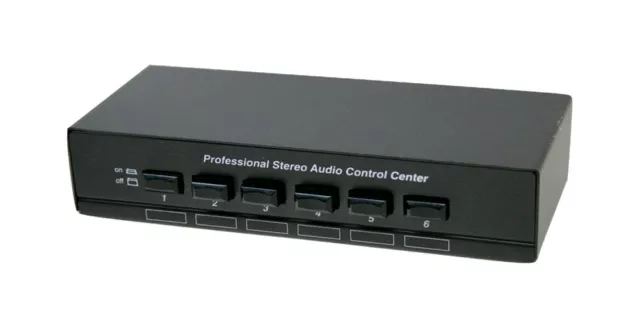 All-In-1 Audio Switcher Splitter Mixer W/ 4 RCA L/R Inputs + 2 of 3.5mm Inputs