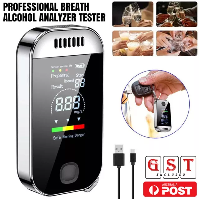 AU NEW  Breath Alcohol Analyzer Tester Digital Police Breathalyzer Test Hot