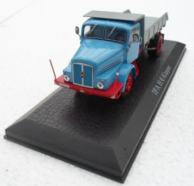 Atlas 7167115 - Lkw IFA H6 Kipper 1:43 blau rot grau OVP Automodell