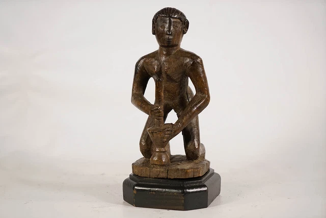 Nigerian Worker Figure on Base 11" - Nigeria - African Art