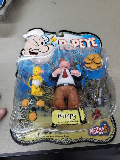 2001 Mezco Popeye The Sailor Man Action Figure New Wimpy