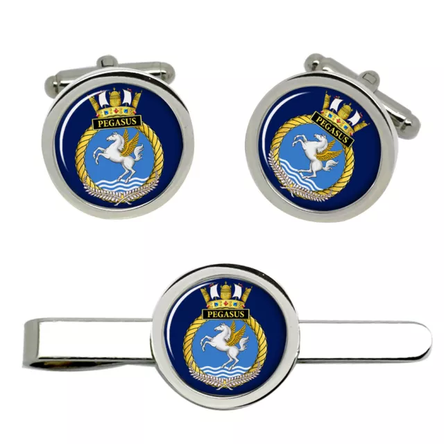 Hmnzs Pegaso, Real Nueva Zelanda Marino Gemelos y Corbata Clip Set