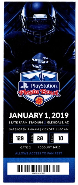 2019 FIESTA BOWL Ticket LSU TIGERS vs UCF KNIGHTS 1/1/19 JOE BURROW 2019 FIESTA BOWL Ticket LSU TIGERS vs UCF KNIGHTS 1/1/19 JOE BURROW