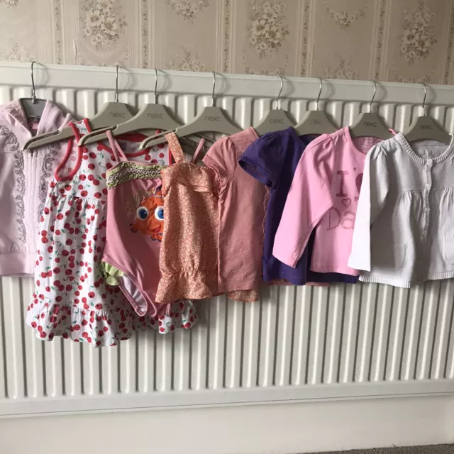 12-18 Months Girls 8 Items Bundle Dress Hoodie T Shirts Etc.