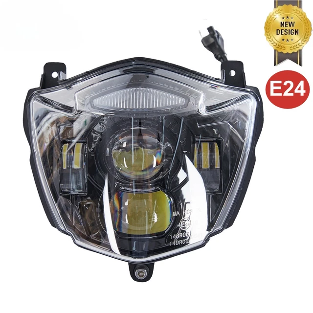 EMARK E24 LED Headlight For Yamaha XT660X XT660R XT660 20042016 Plug