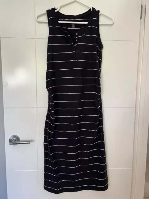 Ladies size 10 MATERNITY  Black white tank Dress Target