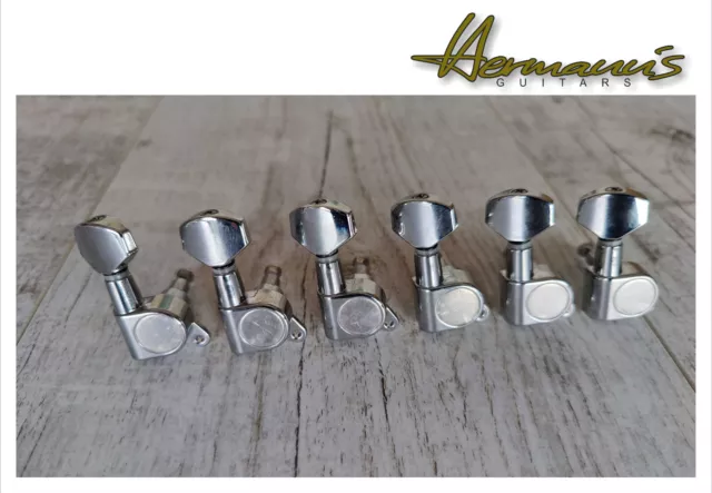 Gotoh Style Chrom Gitarrenmechaniken 6 in Reihe, für 10mm Lochbohrungen