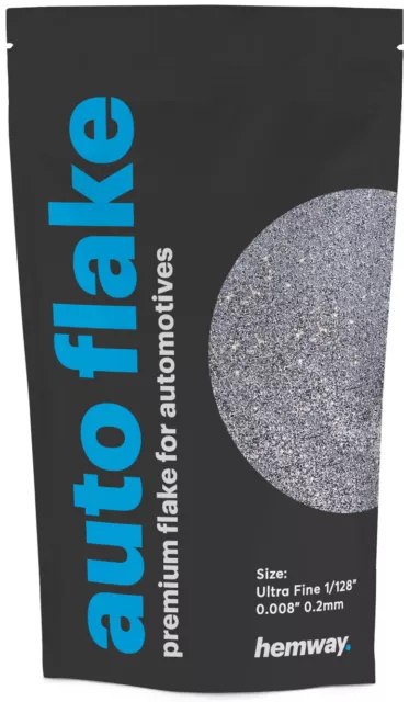 Hemway Silver Metal Flake Auto Car Bike Glitter Paint 0.008" 200 micron 50g