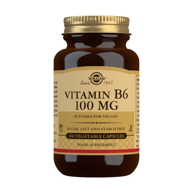 Solgar - Vitamina B6 100 cápsulas vegetales de 100mg