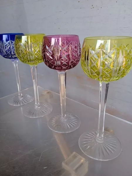 4 verres Saint Louis cristal modèle Riesling