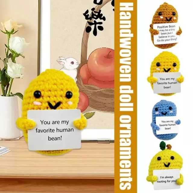 with Positive Affirmation Card Knitted Potato Doll Plush Doll Toy