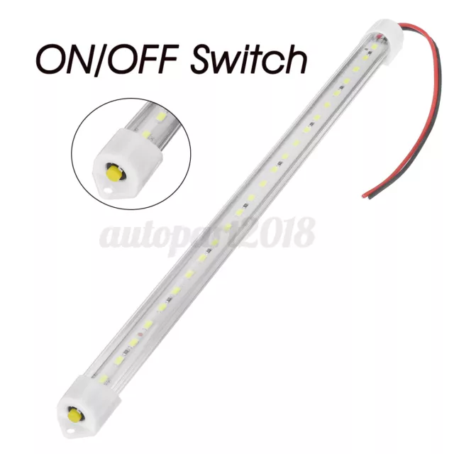 2x 12V 36 LED 30cm Blanc éclairage Intérieur Plafonnier ON/OFF Remorque Camion 2