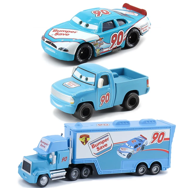 3PCS Disney Pixar Cars McQueen Film NO.90 Bumper Save Truck&Pickup&Car Toy Car