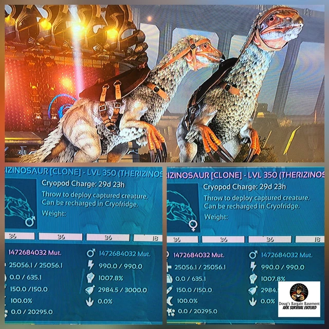 ARK Survival Ascended – Deadpool Therizinosaurus (Theri) Top Stats PVE Ufficiale