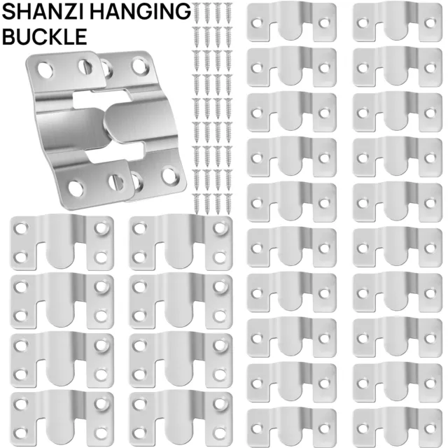 20/30Pcs French Cleat Hanger Interlocking Picture Hanger with Screws Flush Wall♕