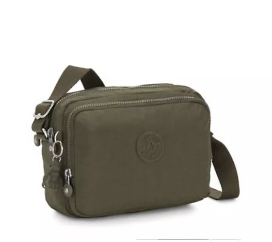 Nwt Kipling Ki2396 Silen Jaded Green Tonal Nylon Crossbody Handbag Bag