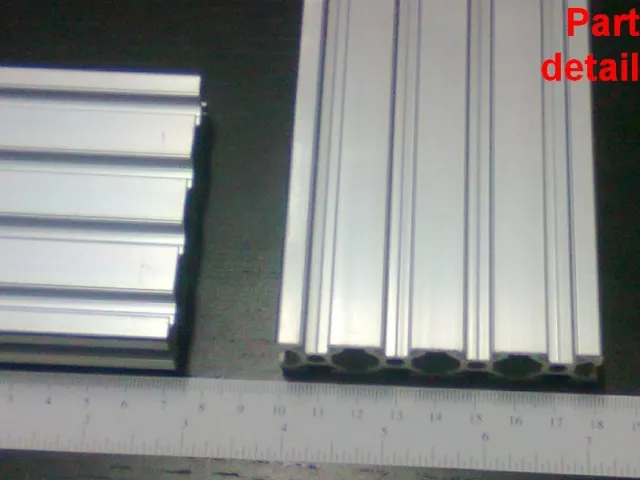 Aluminum T-slot 2080 extruded profile 20x80-6 Length 1500mm ( 60"), 2 pieces set