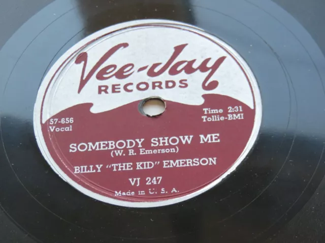 Billy The Kid Emerson 1956 Usa 78 Somebody Show Me  The Pleasure Is All  Vj 247