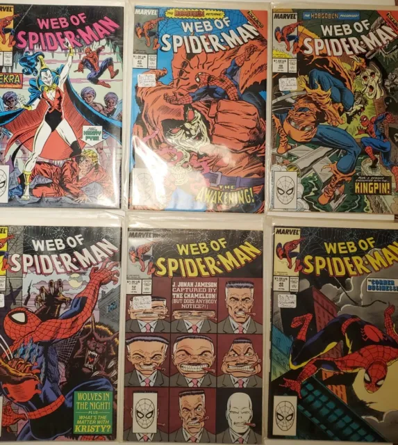 Marvel Web Of Spider-Man 1989 (6 Comic Lot) FN+