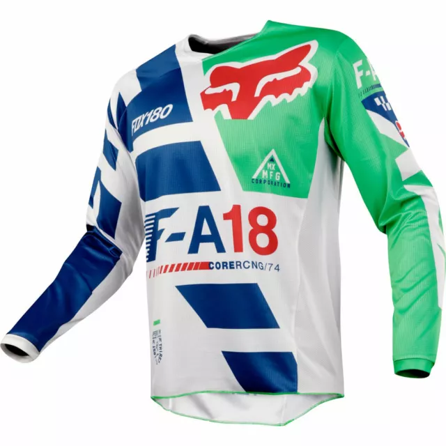 Fox Racing 180 Motocross MX Vélo MTB Jersey - Sayak Vert