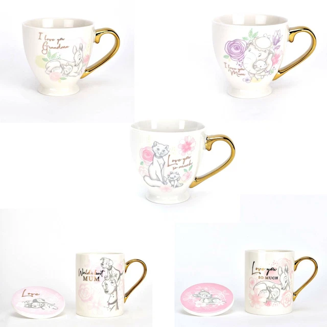 Walt Disney Becher Tasse von Widdop - Bambi, Marie, Dumbo, 101 Dalmatiner *NEU*