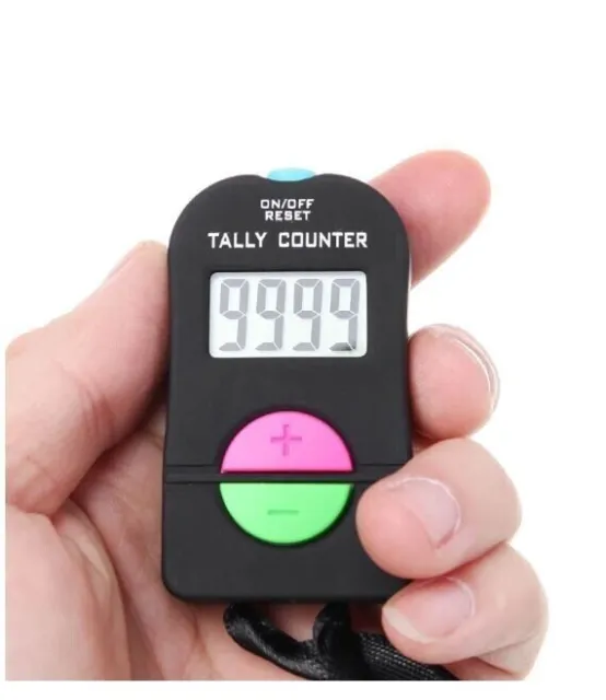 Digital Tally Counter Electronic Mini Clicker Golf Score Stroke Hand Held Finger