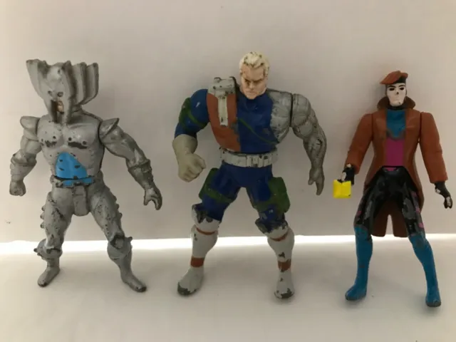 Marvel X-Men Steel Mutants Die-Cast Metal 3” Vintage Figures Lot Toy Biz 1994 2