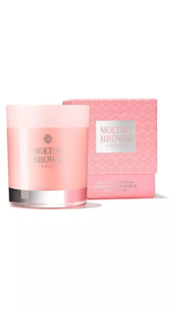 Molton Brown Single Wick Candle Delicious Rhubarb and Rose 180g