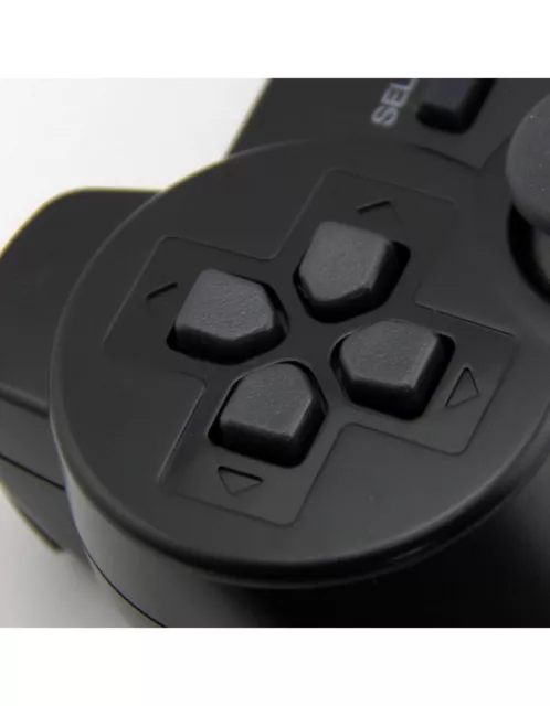 Manette PS3 Noire Vibrante Sans Fil Bluetooth pour Console PS3, PC, Linux, Raspb