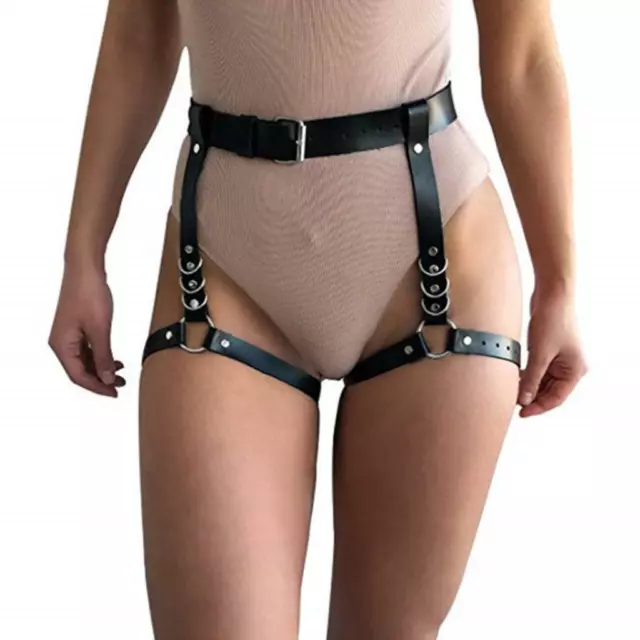 Female Adjustable Garter Belt Waist Leg Belt Band Harness Waist Strap Black