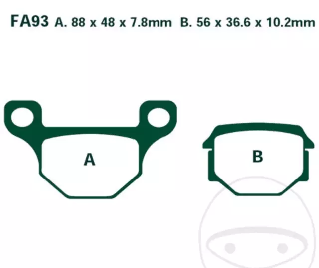 EBC Bremsbeläge vorne FA093 für Suzuki GN 125 NF41A 1994 - 1999 AJP PR4 Rex RS 2