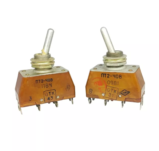 PT2-40V Toggle Switch Vintage ПT2-40В 16A/380V USSR 80's NOS 2 PCS