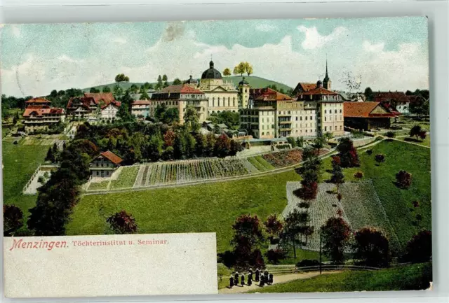 10217561 - Menzingen Toechterinstitut und Seminar 1908 Gebrauchsspuren