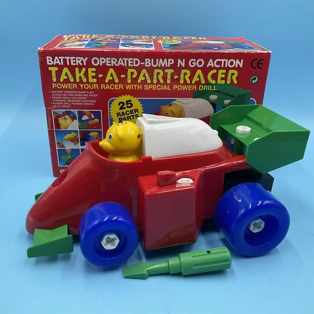 VINTAGE 1994 TAKE A Part Battery Operated Bump N Go Action Toy Car