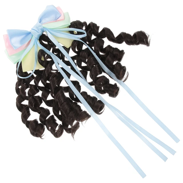 Fiocco, parrucca lunga, riccia, ondulata, ballo di fine anno, cosplay, capello,