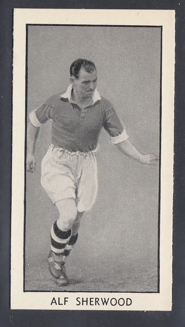 1956 D C Thomson Wizard Famous Footballers set 24 #3 Alf Sherwood, Cardiff City