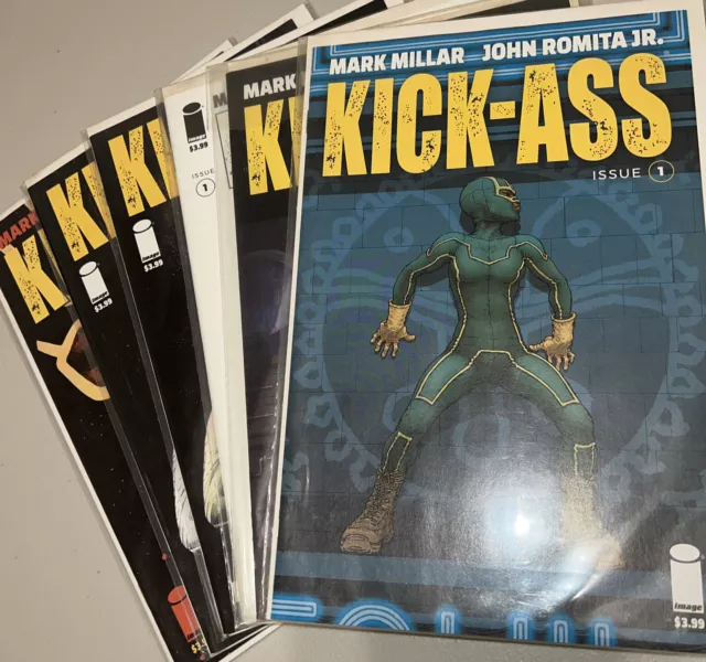 Mixed Lot Of 7 Kick-Ass Comic Books! Image Comics Mark Millar John Romita Jr.
